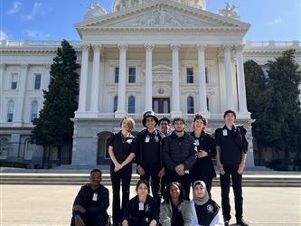 CTE Ambassadors in front of CA State Capitol