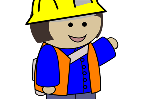 Cartoon of construction worker