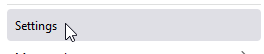 Settings menu item in Firefox